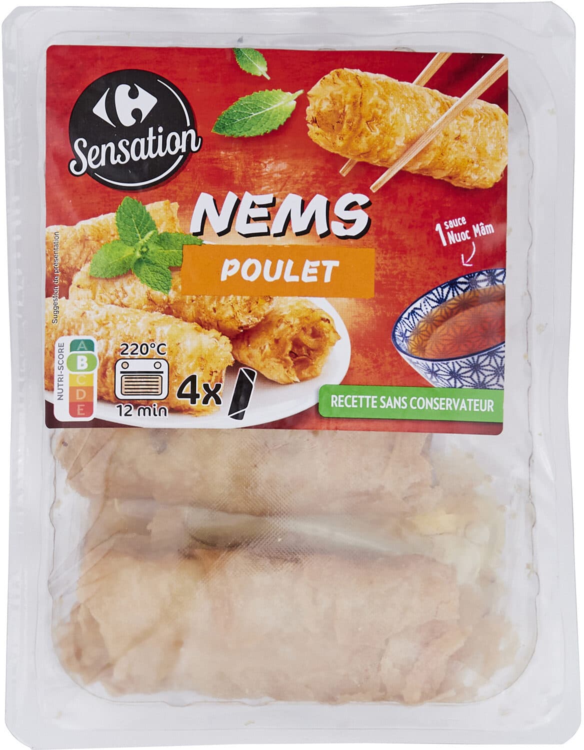Carrefour Nems poulet packshot