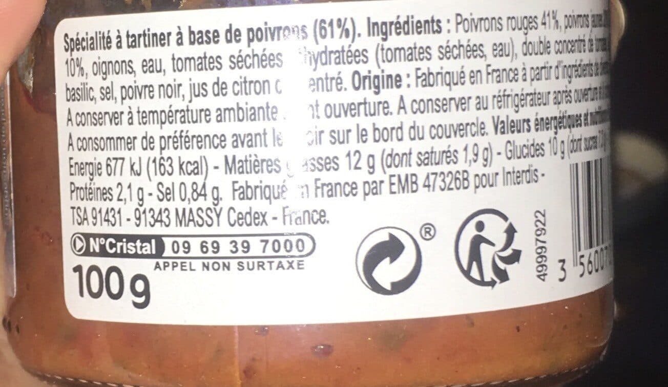 Carrefour Délice de poivrons packshot