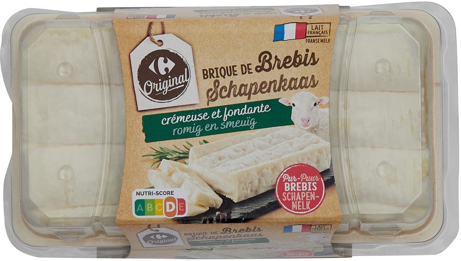 Carrefour Brique de brebis doux et crémeux packshot