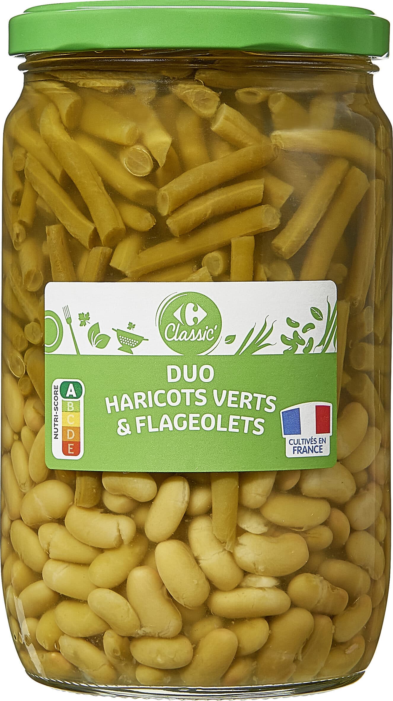 Carrefour Duo haricots verts & flageolets packshot