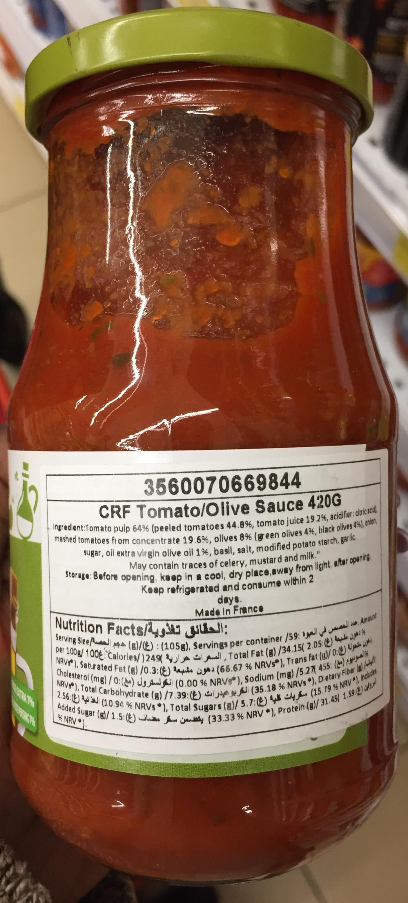 Carrefour Tomates Olives packshot