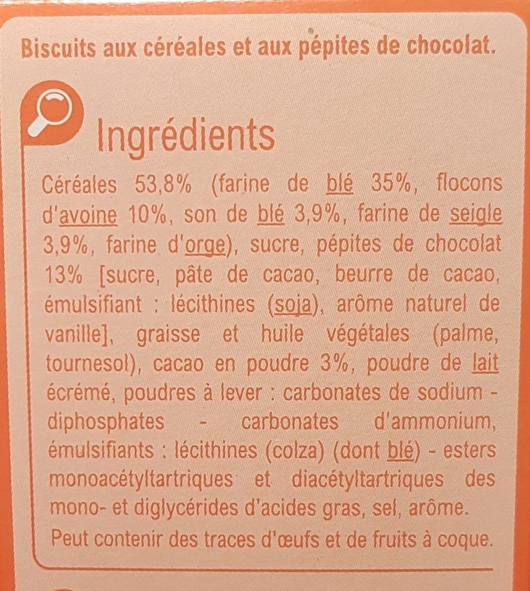 Carrefour P'tit Déj Pépites de chocolat packshot