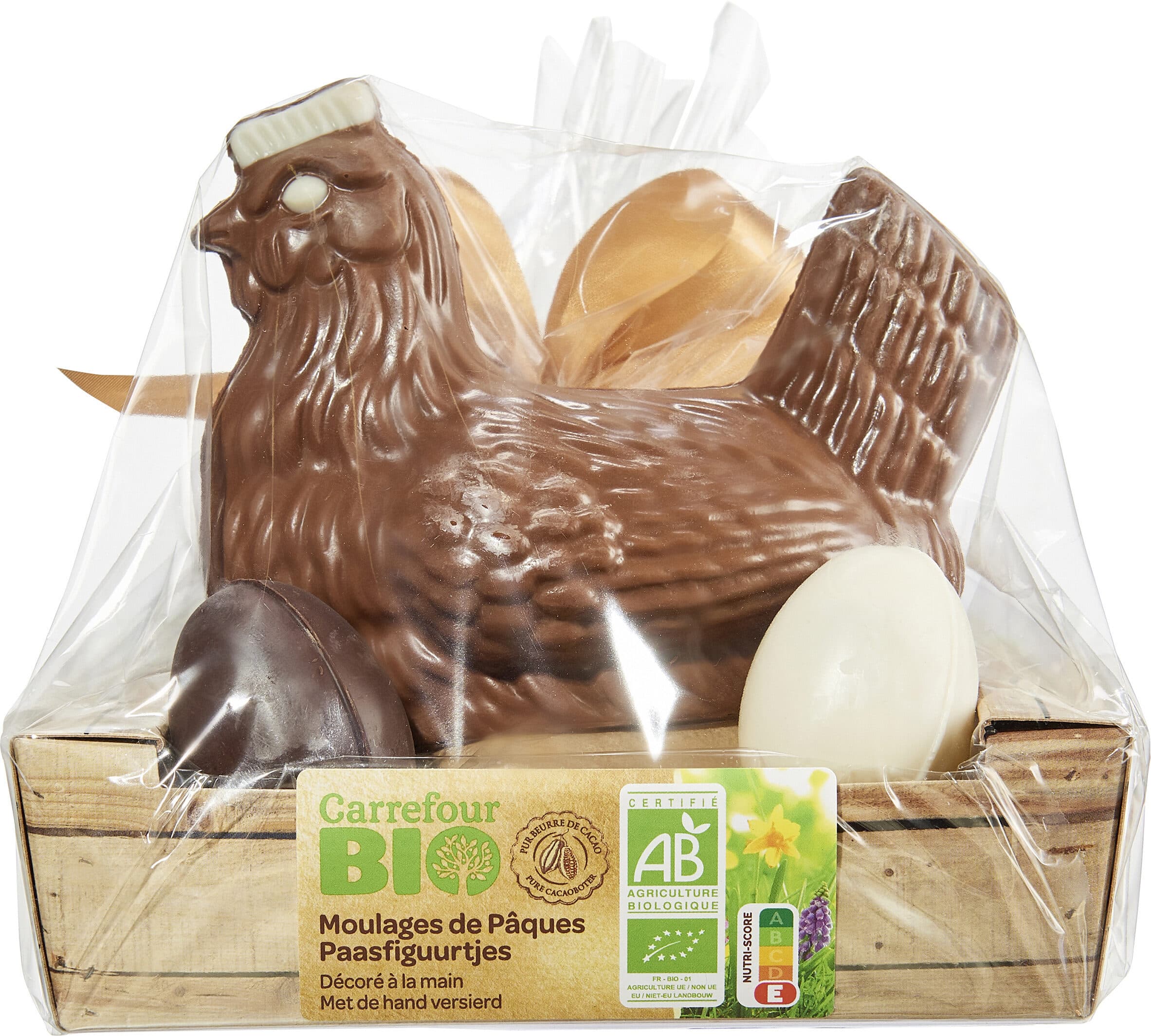 Carrefour Moulages de Pâques Chocolat pur beurre de cacao Bio packshot