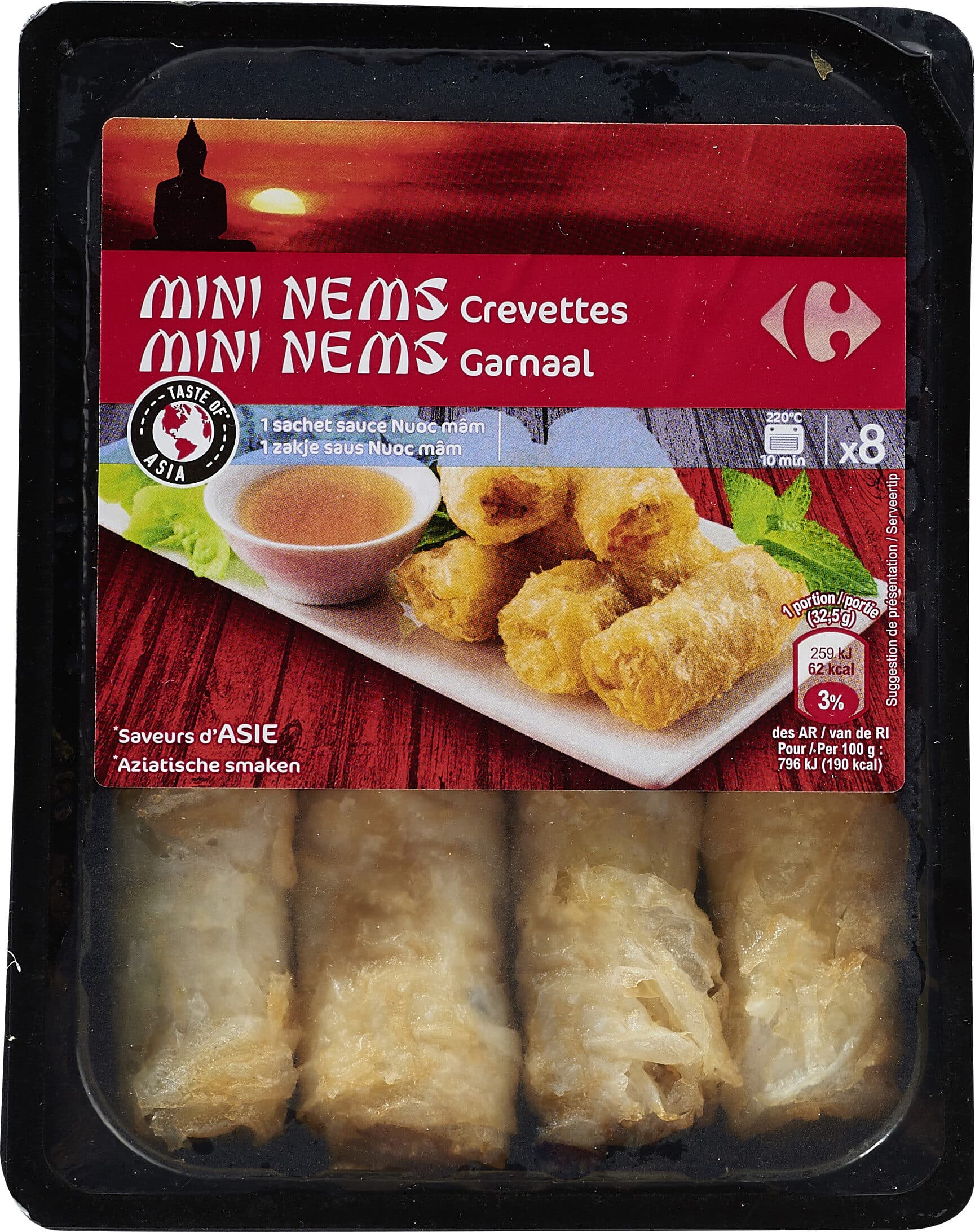 Carrefour Mini nems crevettes packshot