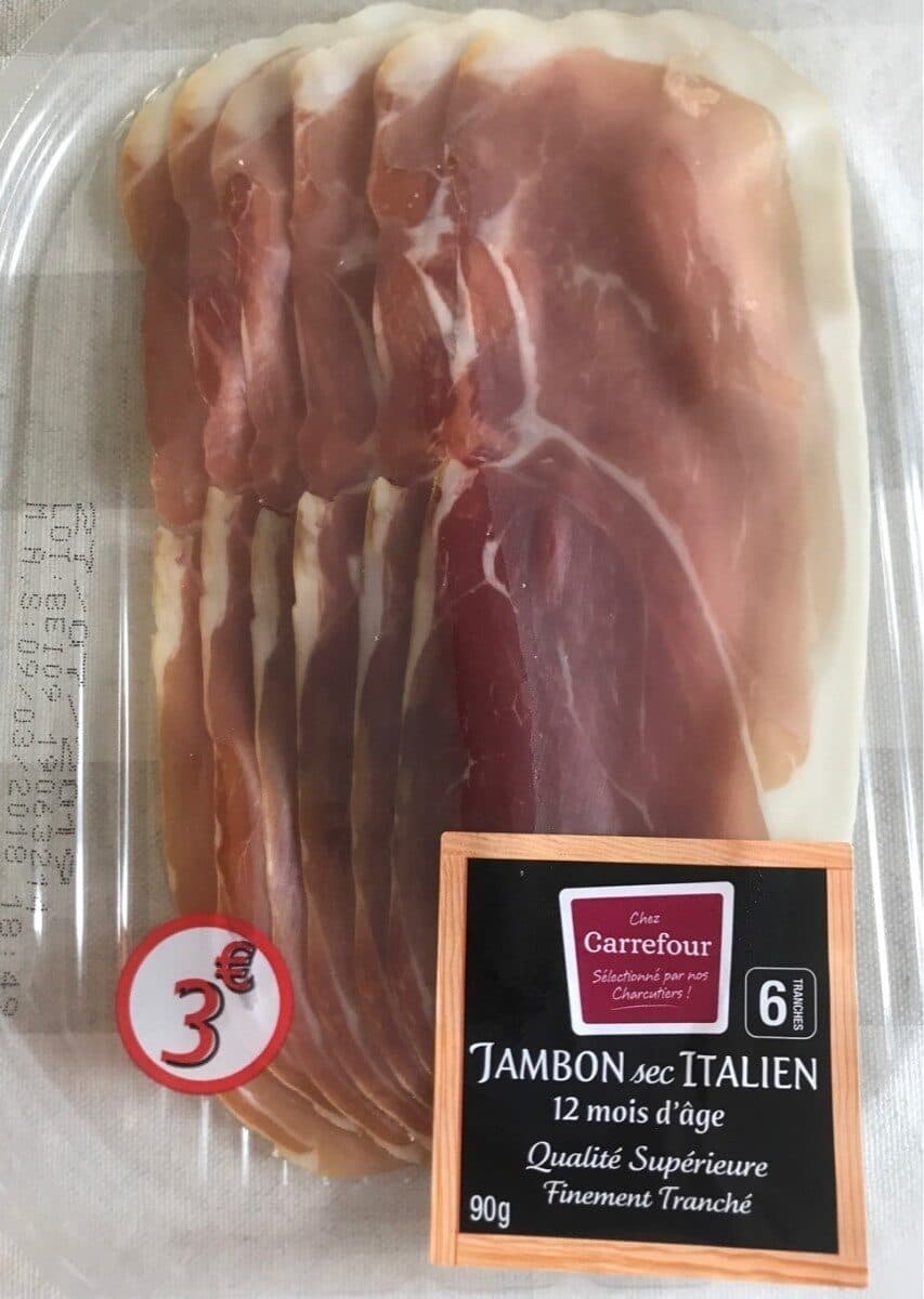 Carrefour Jambon sec A L'ITALIENNE 12 mois d'âge packshot