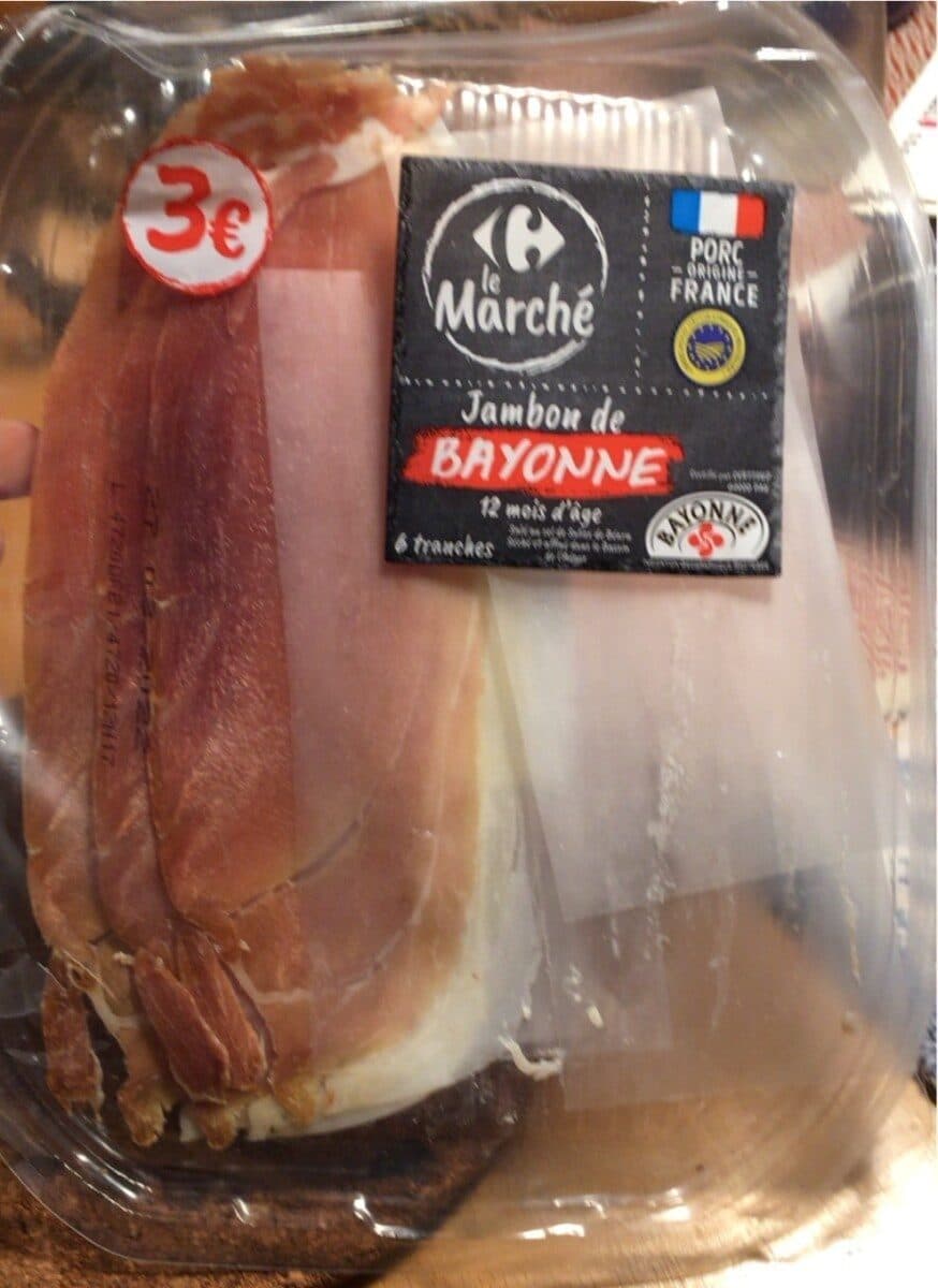 Carrefour Jambon de BAYONNE 12 mois d'âge packshot