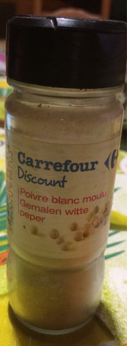 Carrefour Discount Poivre blanc moulu packshot