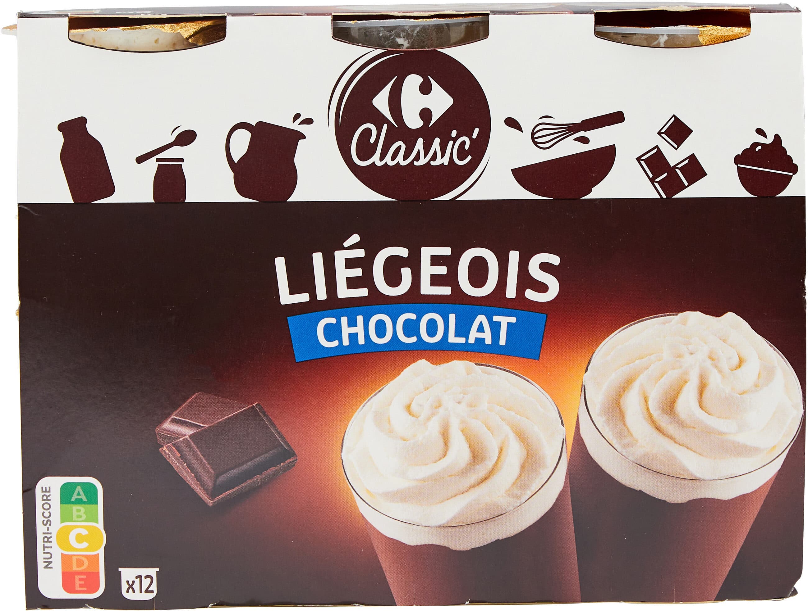 Carrefour Liégeois Chocolat packshot