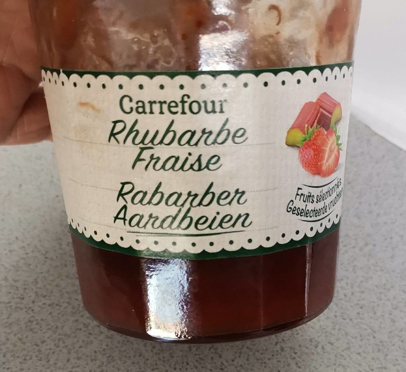 Carrefour Confiture Fraises & Rhubarbe packshot