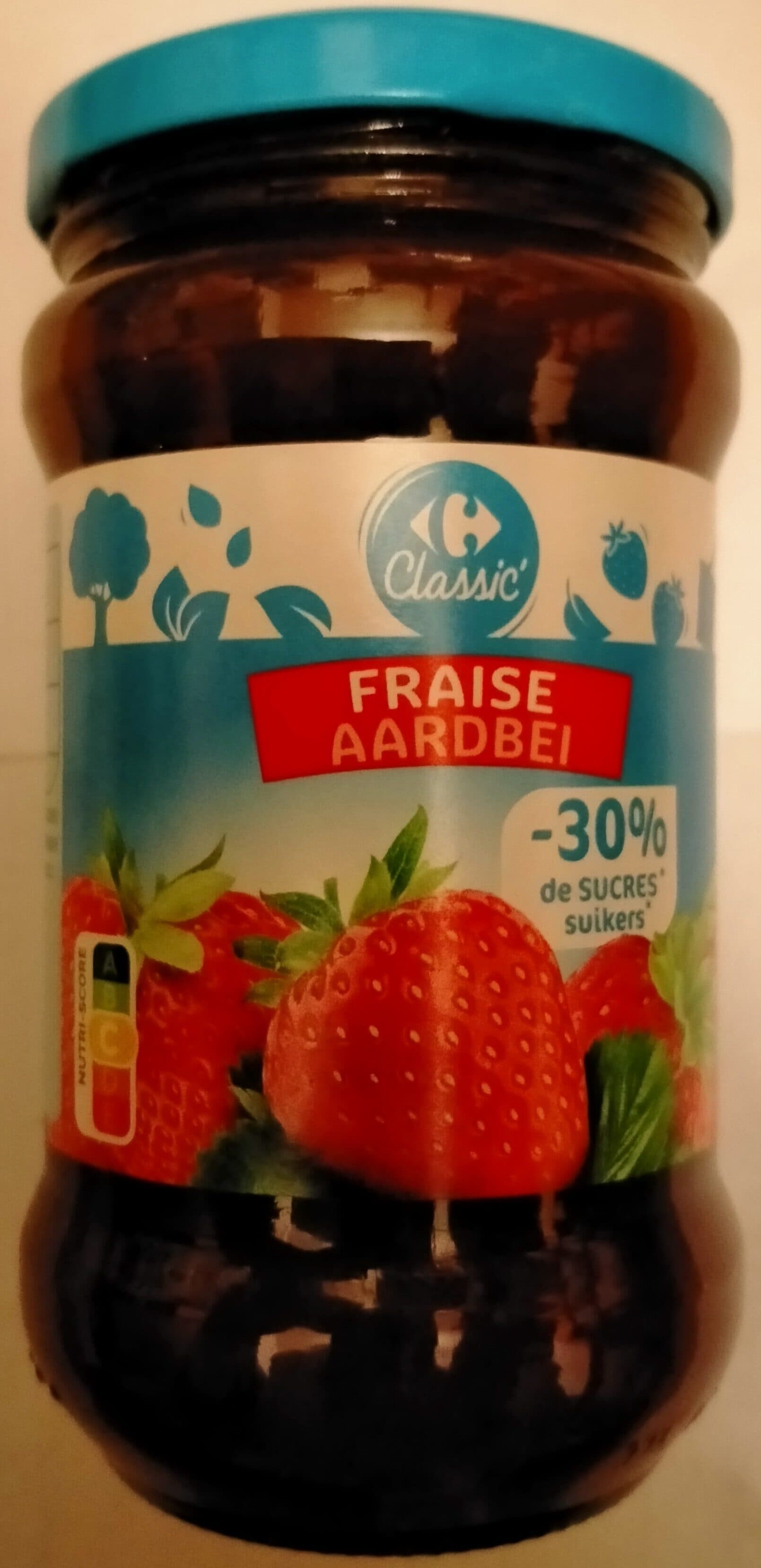Carrefour Confiture de fraises -30% de sucres packshot