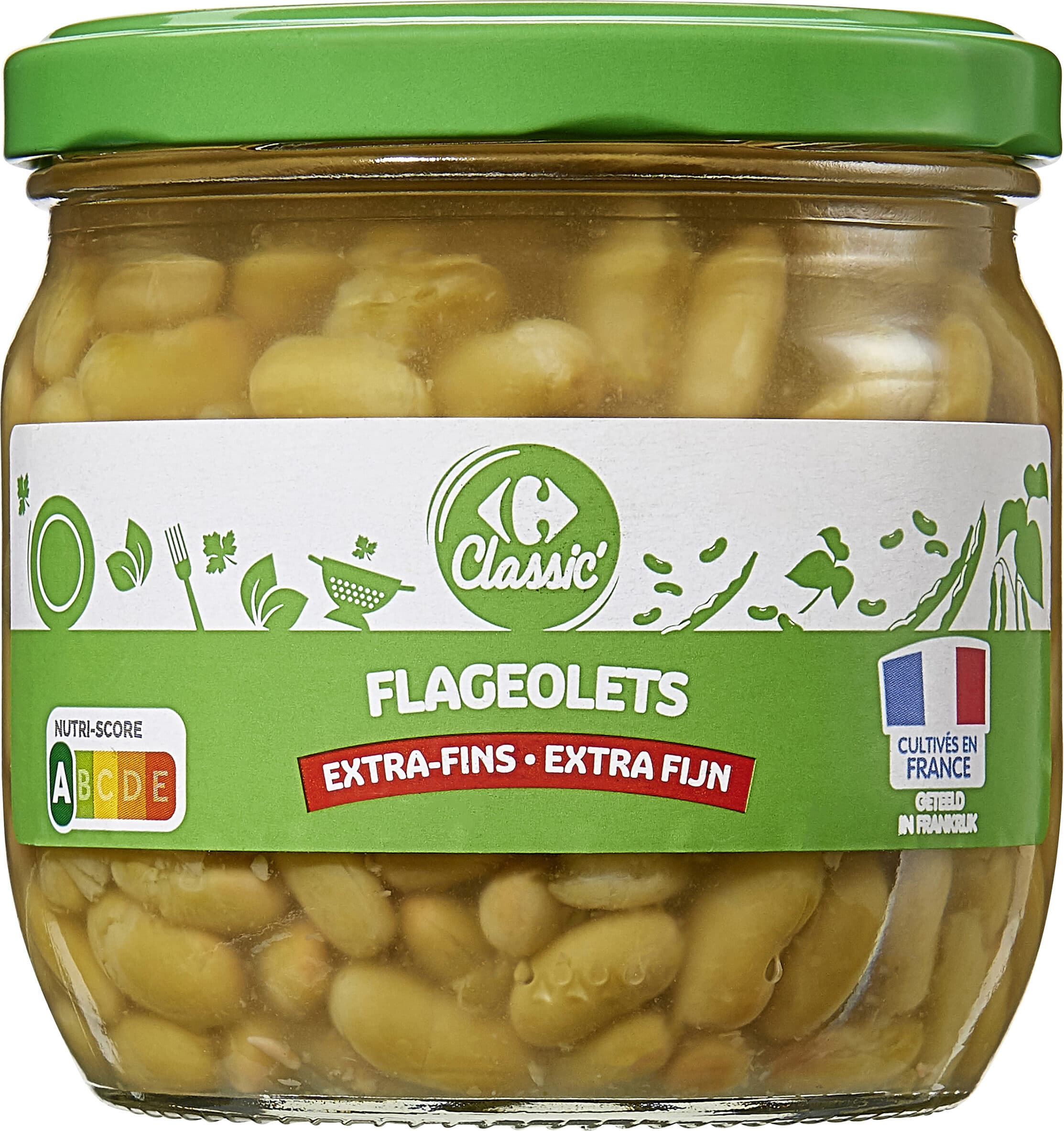 Carrefour Flageolets verts extra fins packshot