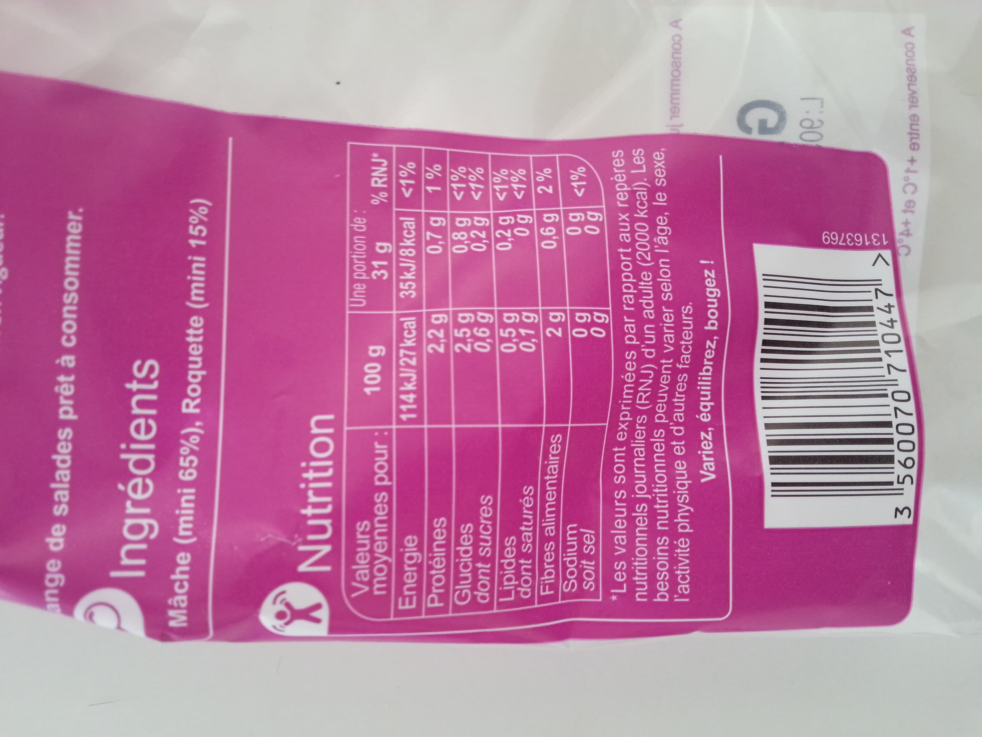 Carrefour Mâche Roquette packshot