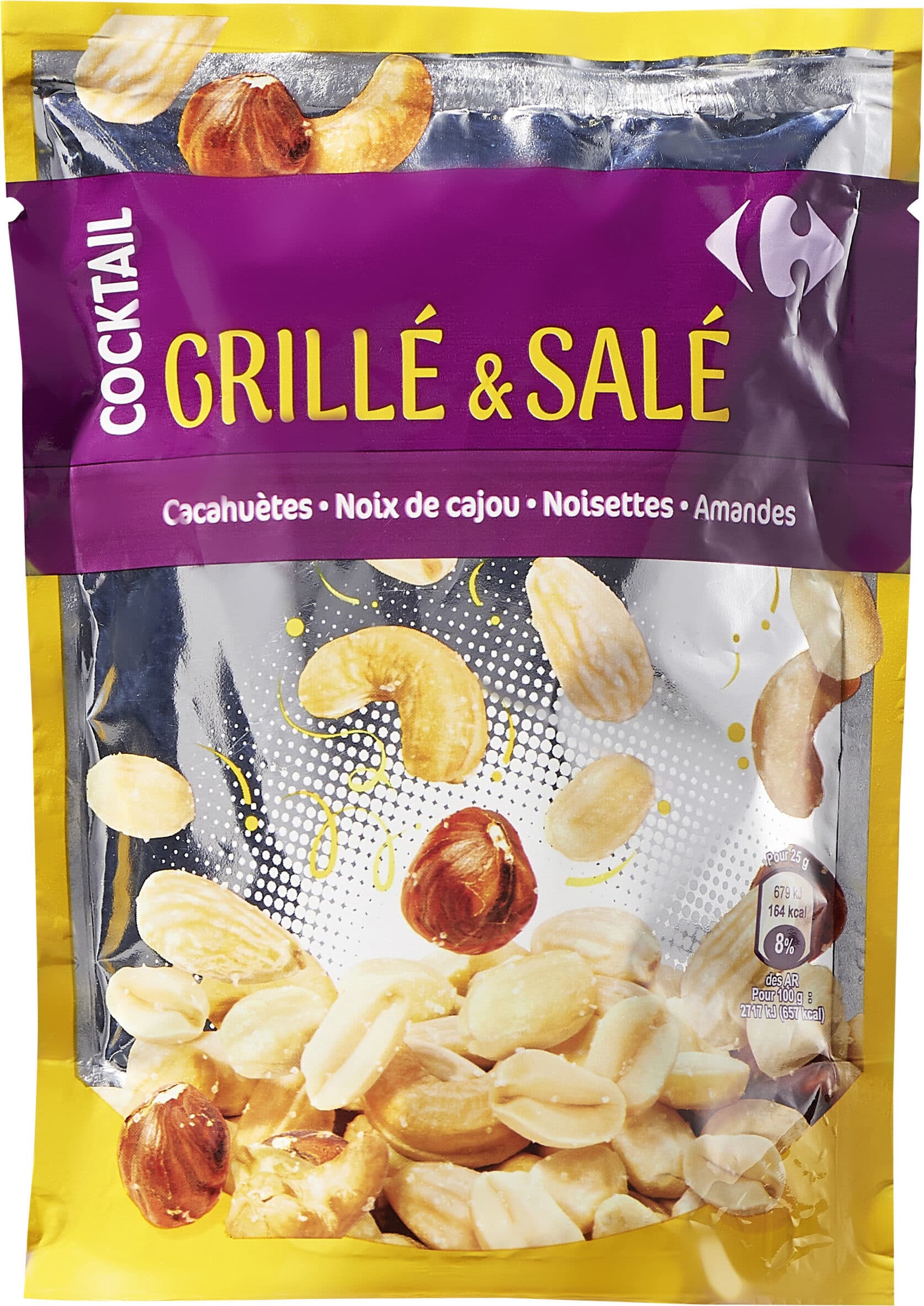 Carrefour Cocktail de frutos secos tostados y salados packshot