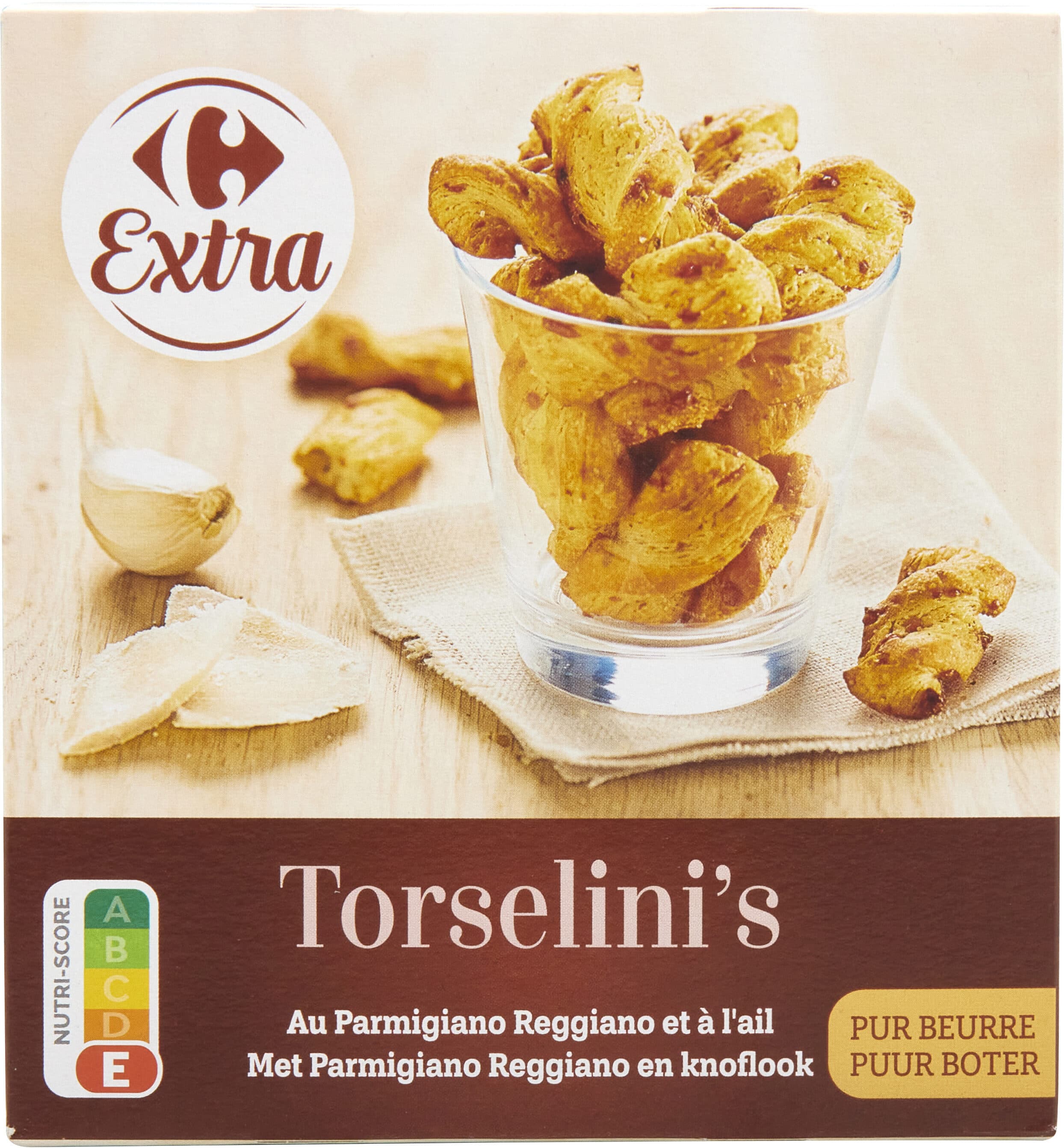 Carrefour Torselini's Au Parmigiano Reggiano et à l'ail packshot
