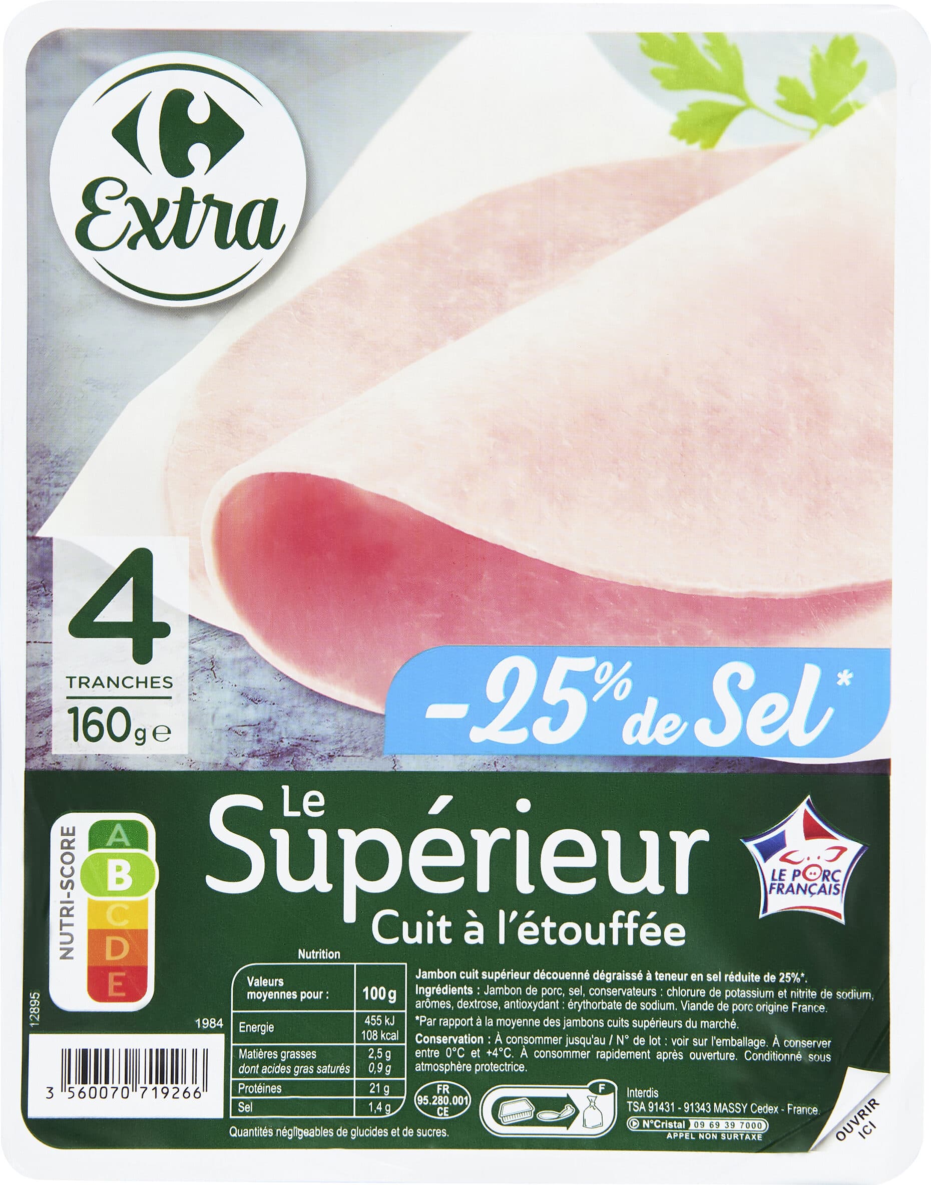 Carrefour Le Supérieur Cuit à l'étouffée packshot