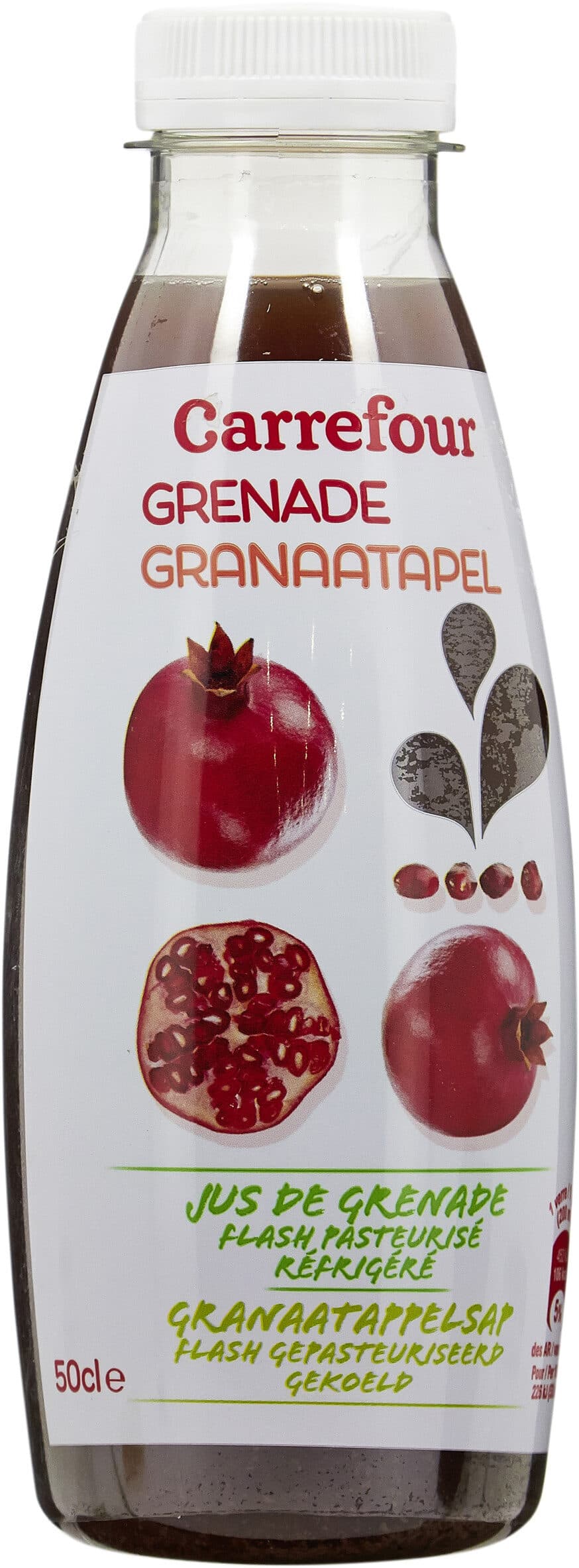 Carrefour GRENADE 100% PUR JUS Jus de grenade - Flash pasteurisé, réfrigéré packshot