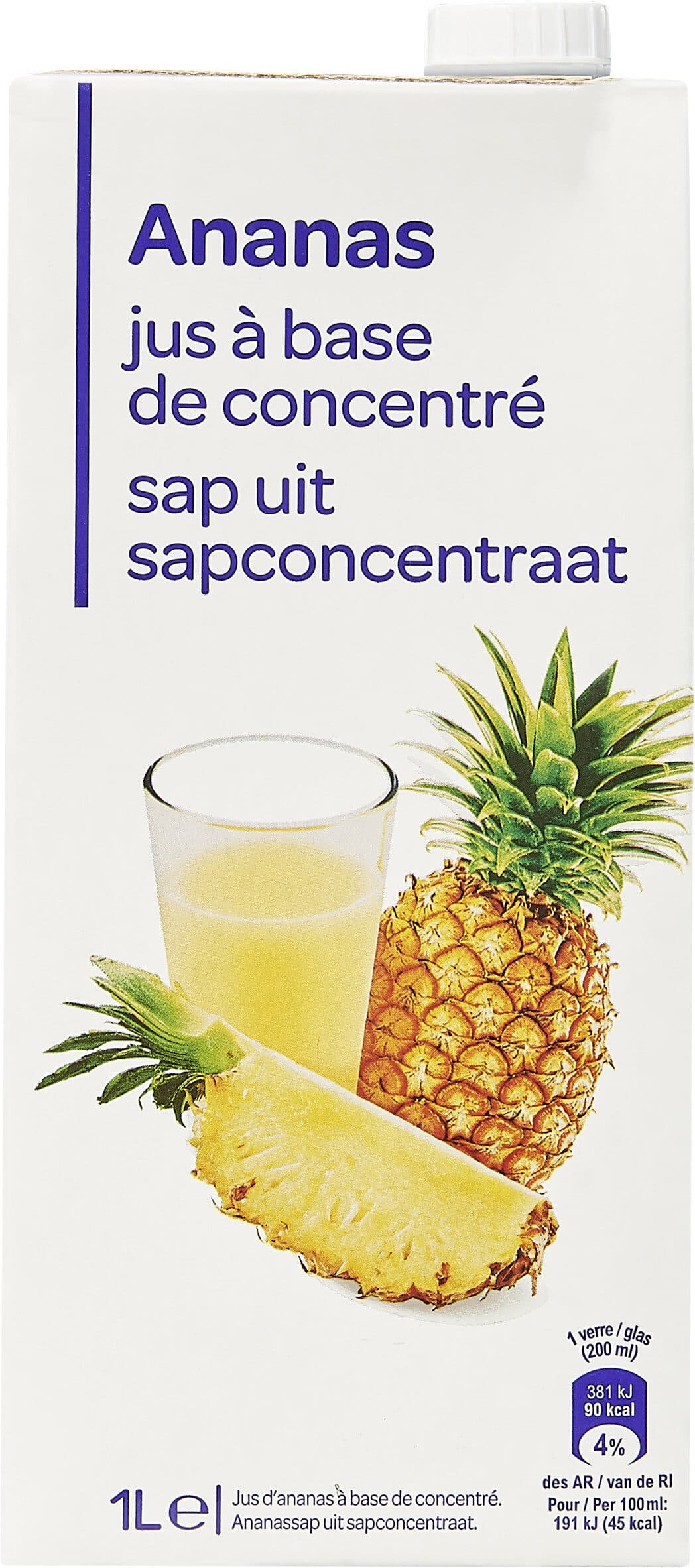 CMI (Carrefour Marchandises Internationales) Ananas Jus à base de concentré packshot