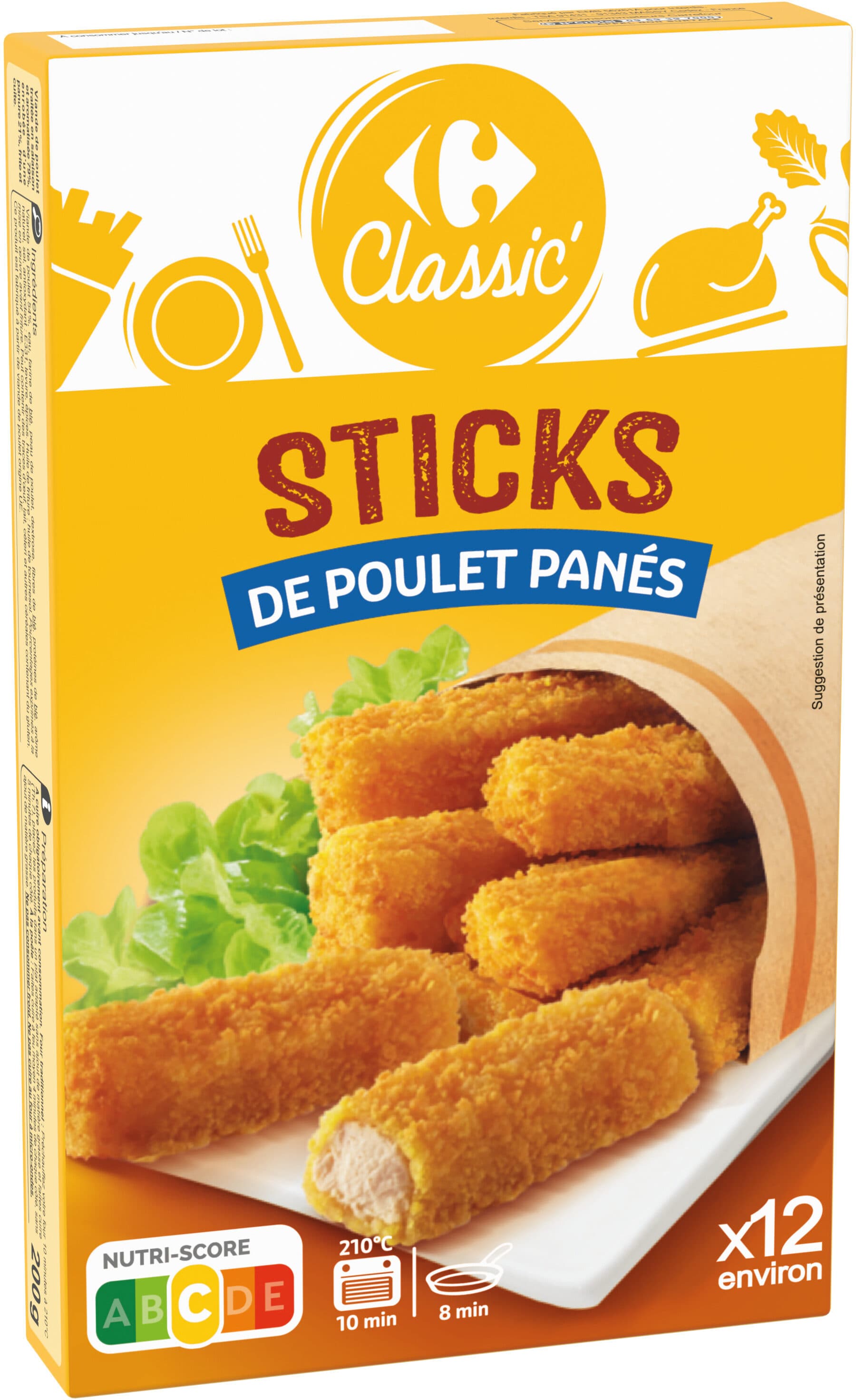 Carrefour Sticks de poulet panées packshot