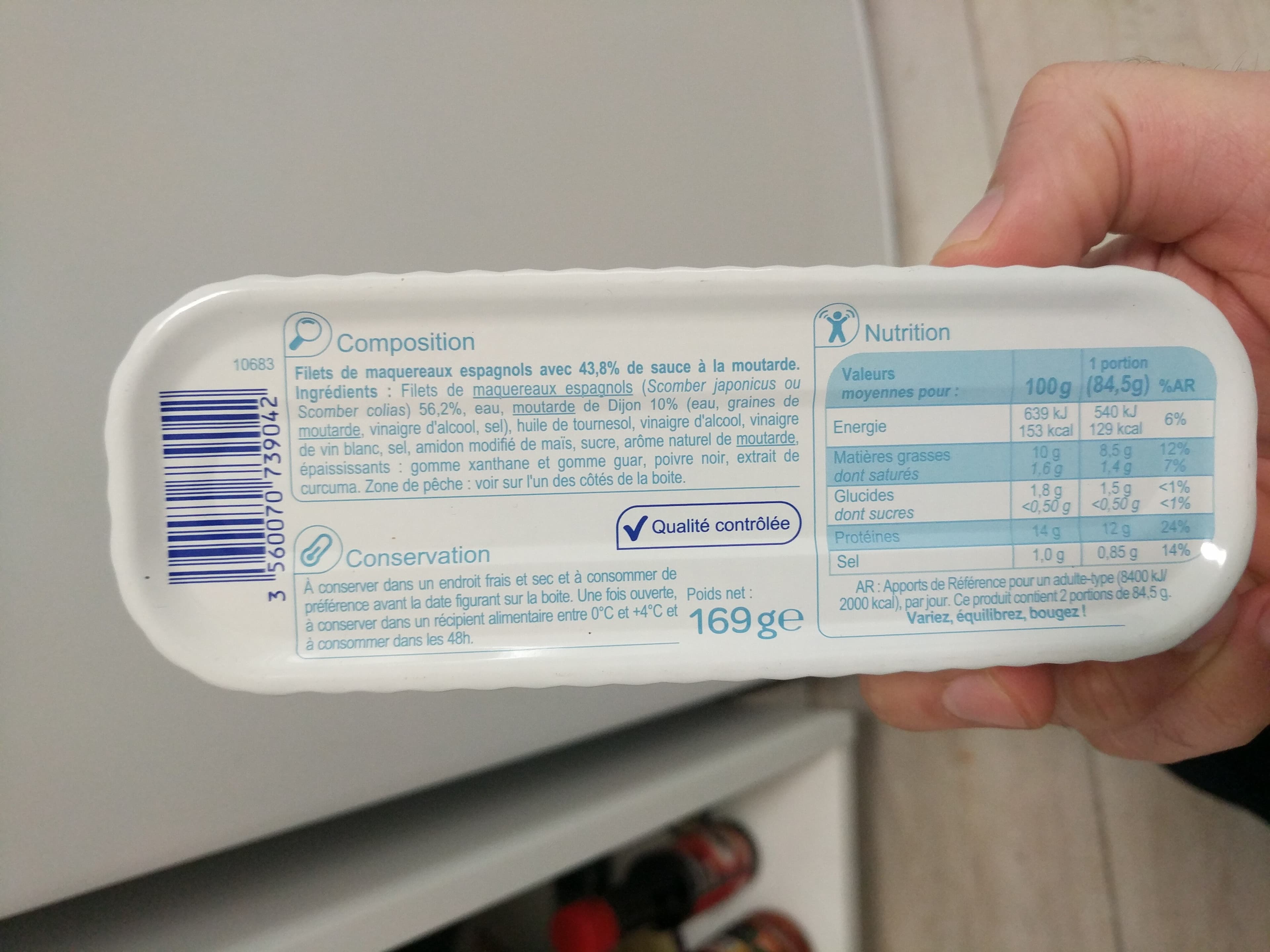 Carrefour Filets de maquereaux espagnols à la moutarde packshot