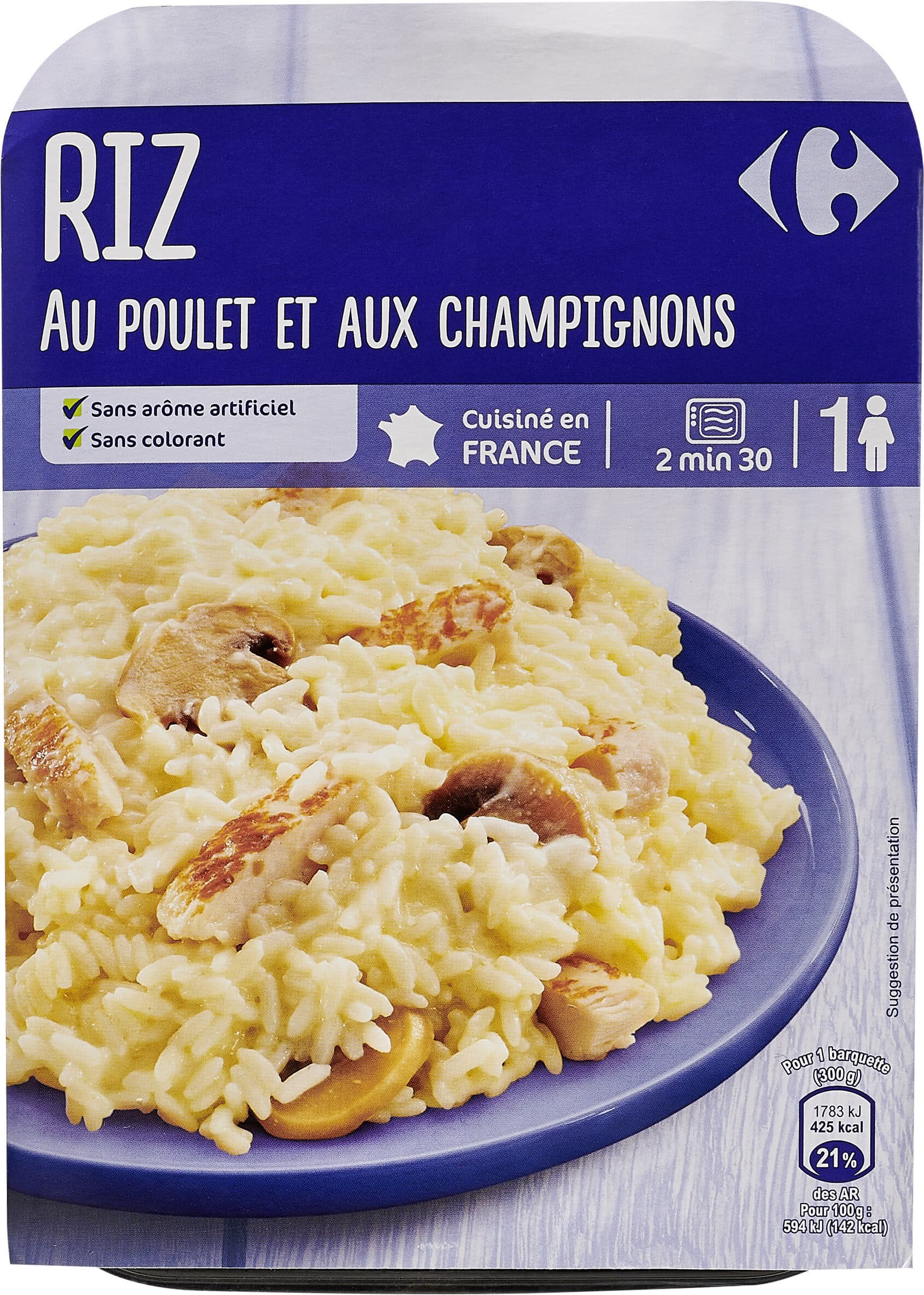 Carrefour Riz au poulet et aux champignons packshot