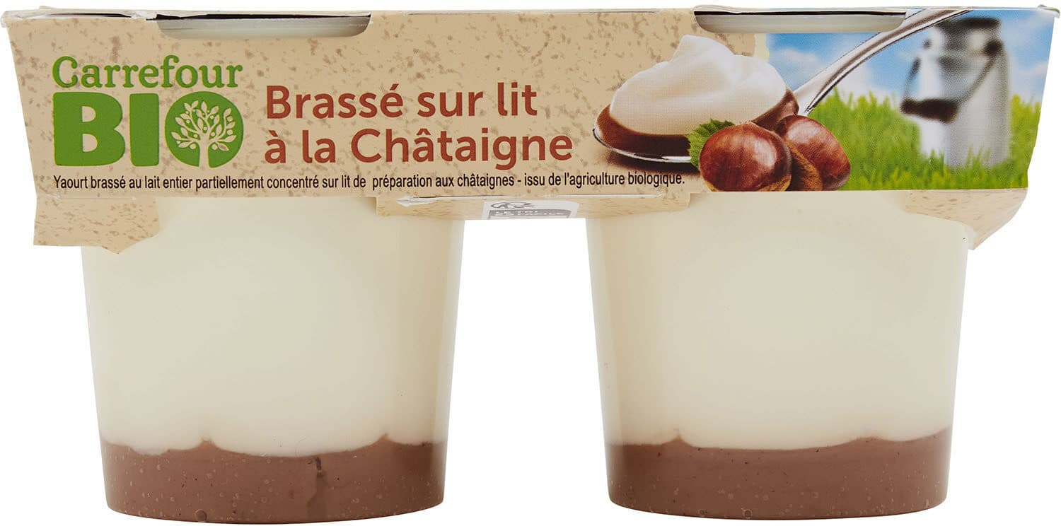 Carrefour BIO Brassé sur lit à la Châtaigne packshot