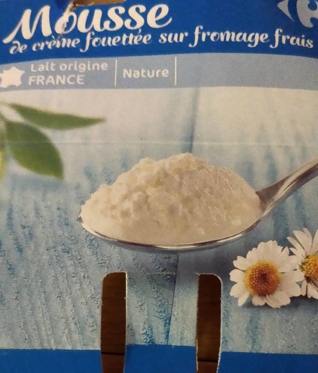 Open Food Facts Mousse de crème fouettée sur fromage frais packshot