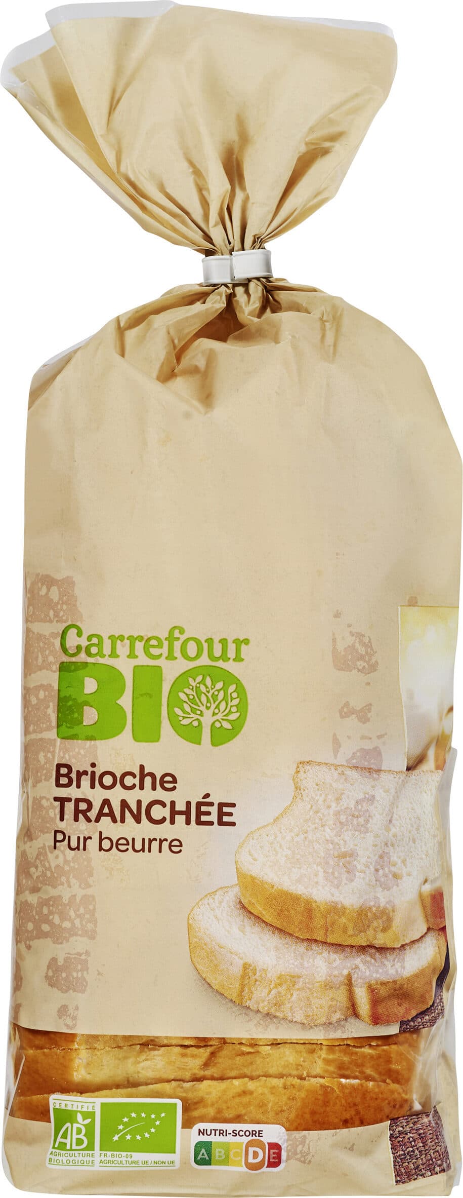 Carrefour BIO Brioche tranchée pur beurre packshot
