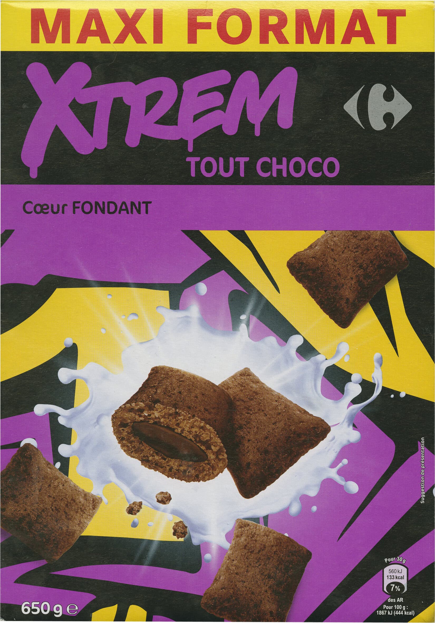 Carrefour X'trem au chocolat packshot