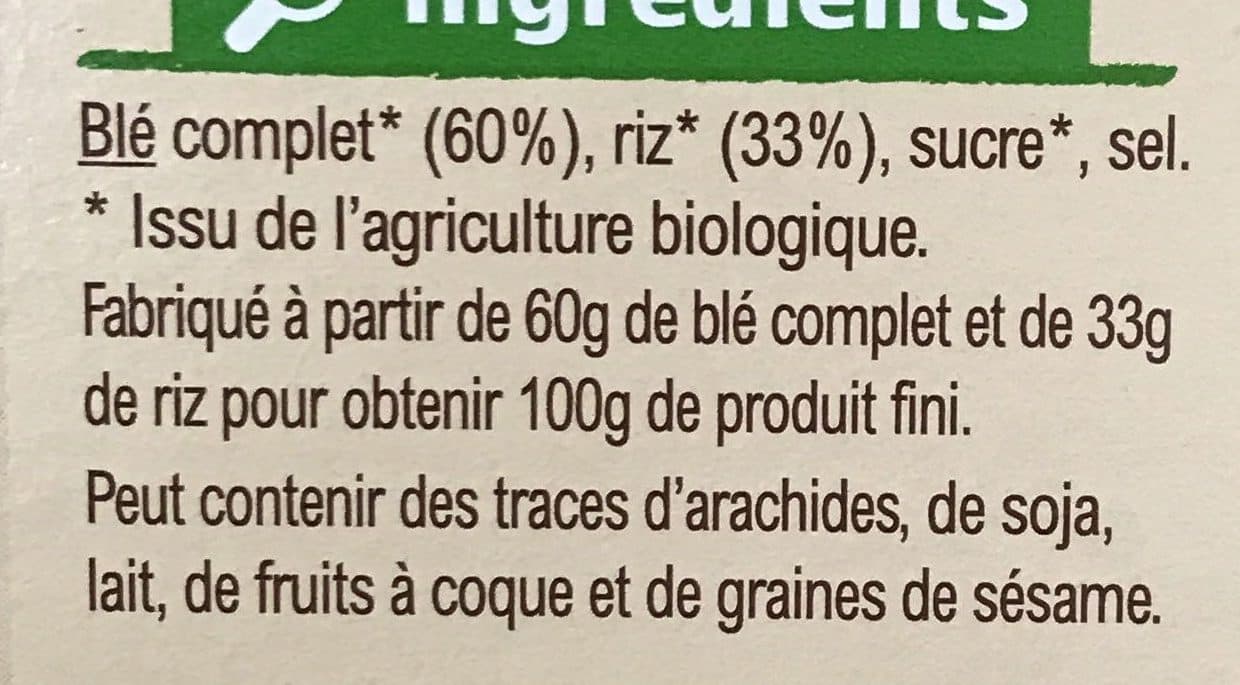 Carrefour BIO Pétales de blé complet et riz packshot