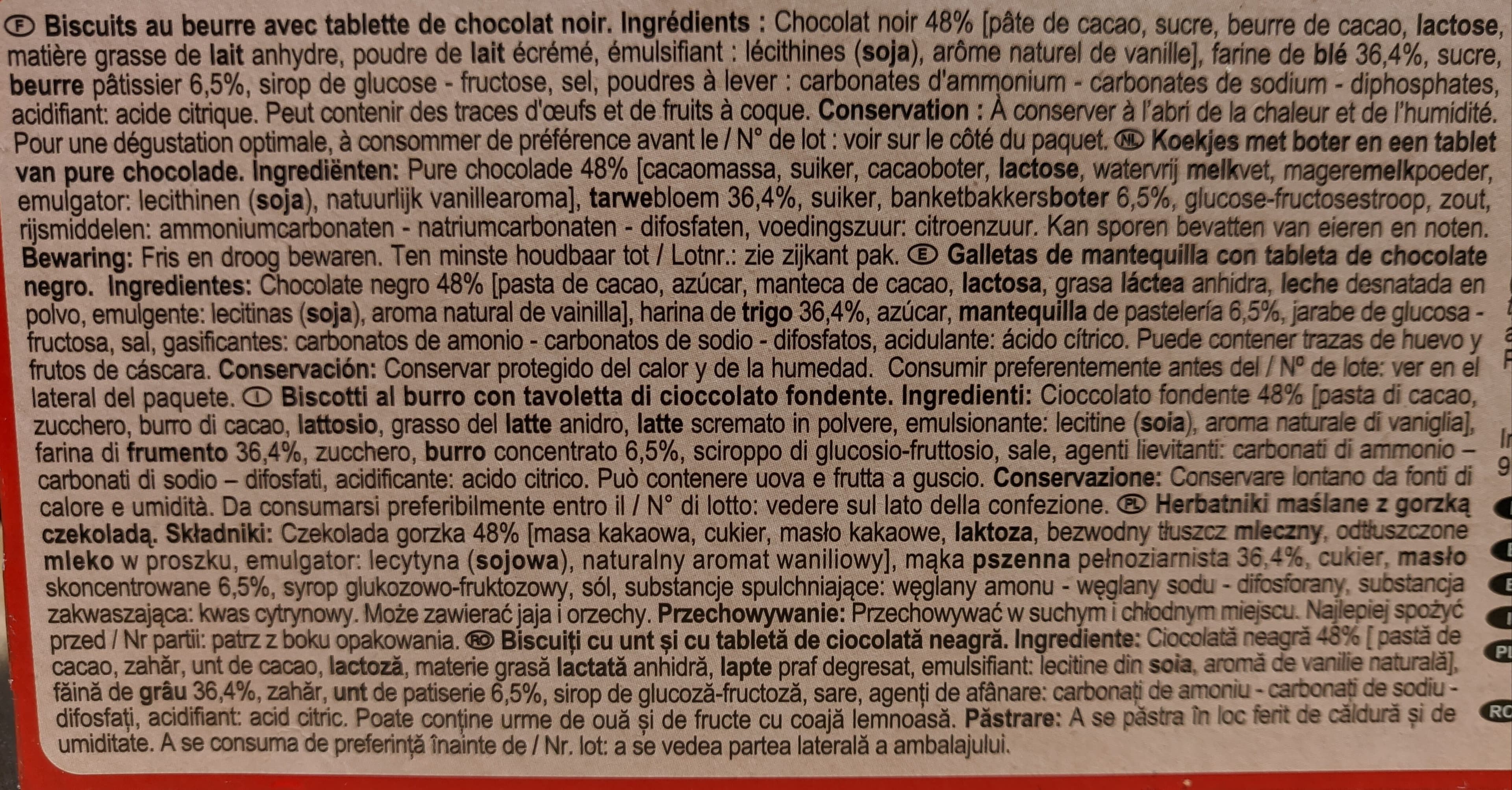 Carrefour Les Tablettes CHOCOLAT NOIR packshot