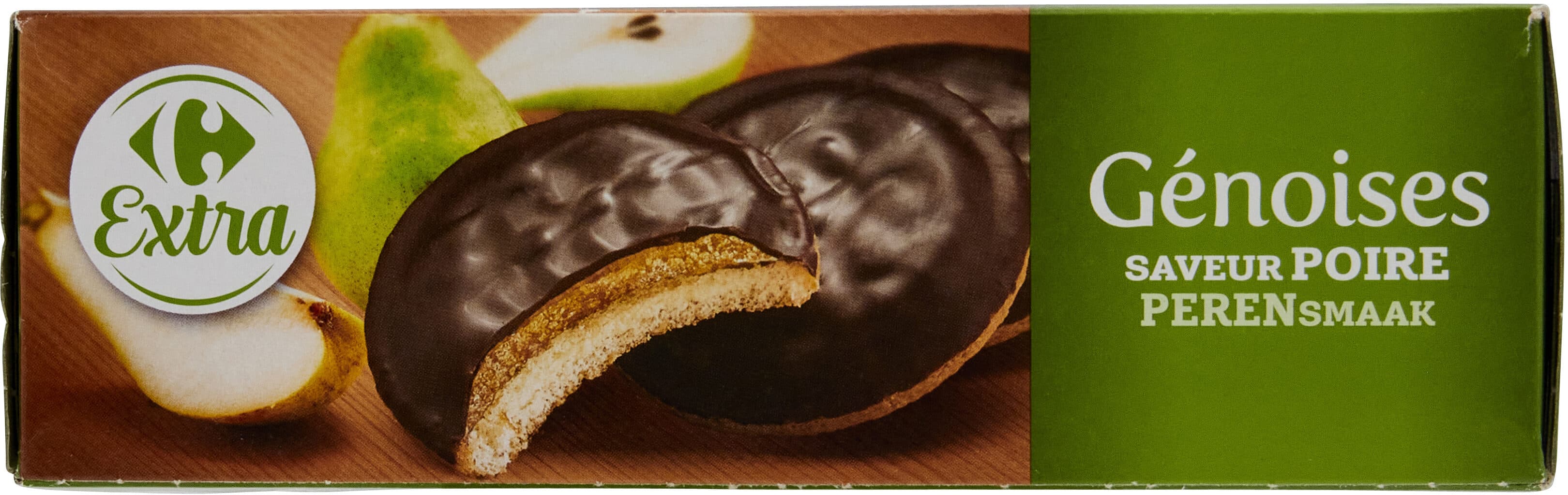Carrefour Génoises saveur poire packshot