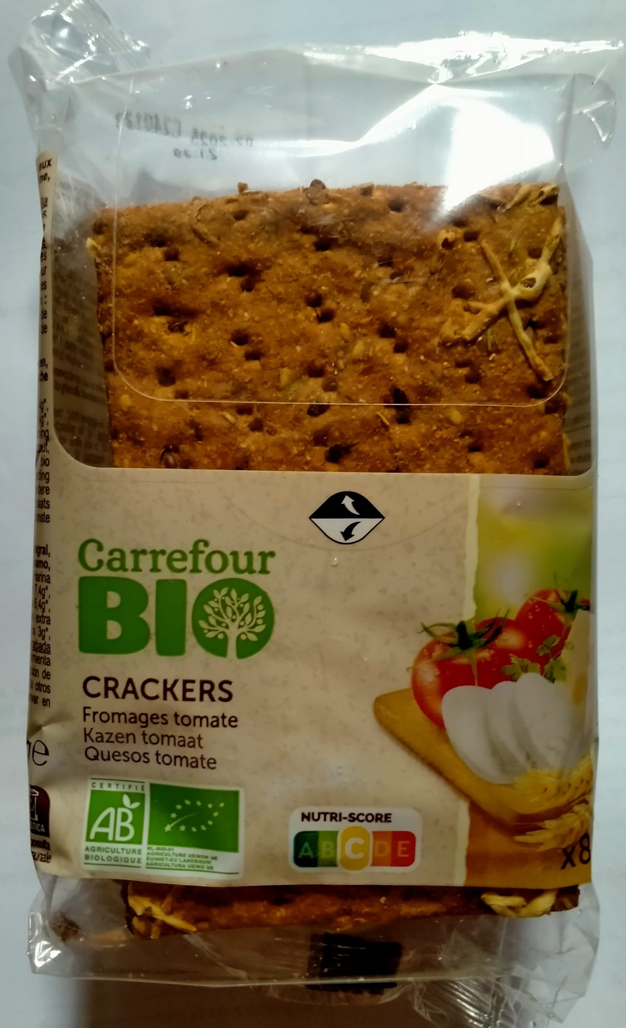 Carrefour BIO Crackers Quesos tomate packshot