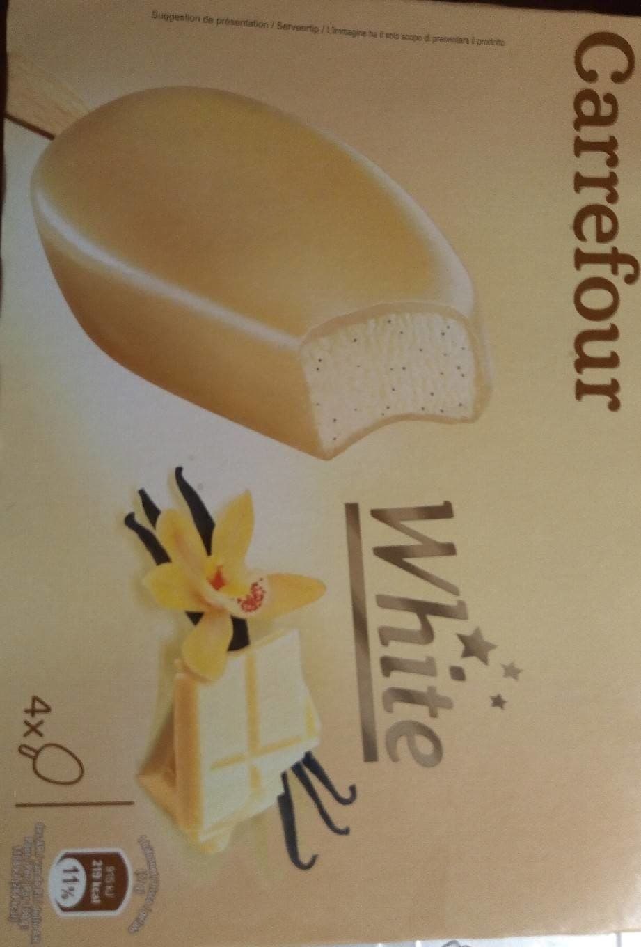 Carrefour White Chocolate Chocolat blanc, cœur vanille packshot