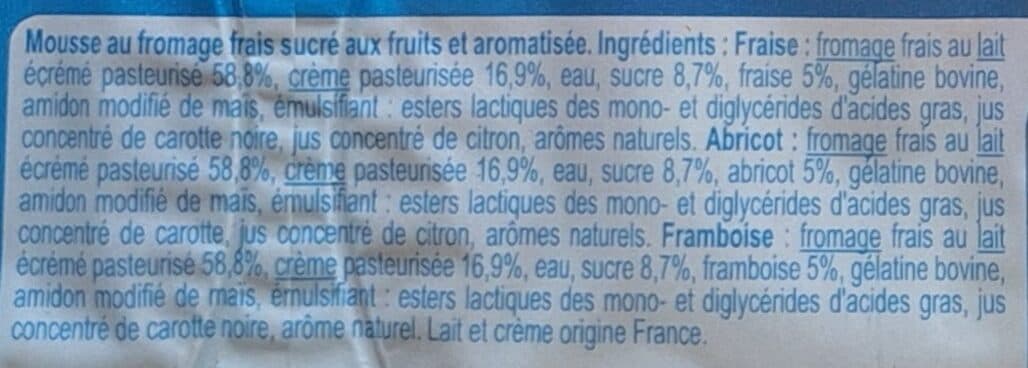 CARREFOUR KIDS Mousse aux fruits packshot