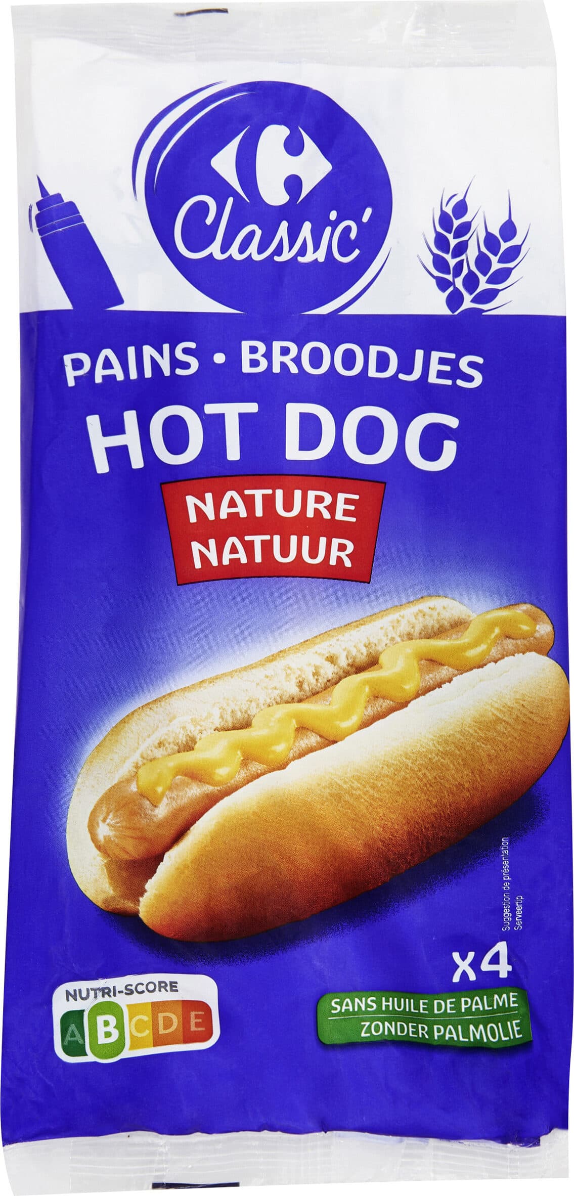Carrefour Pains hot dog nature packshot