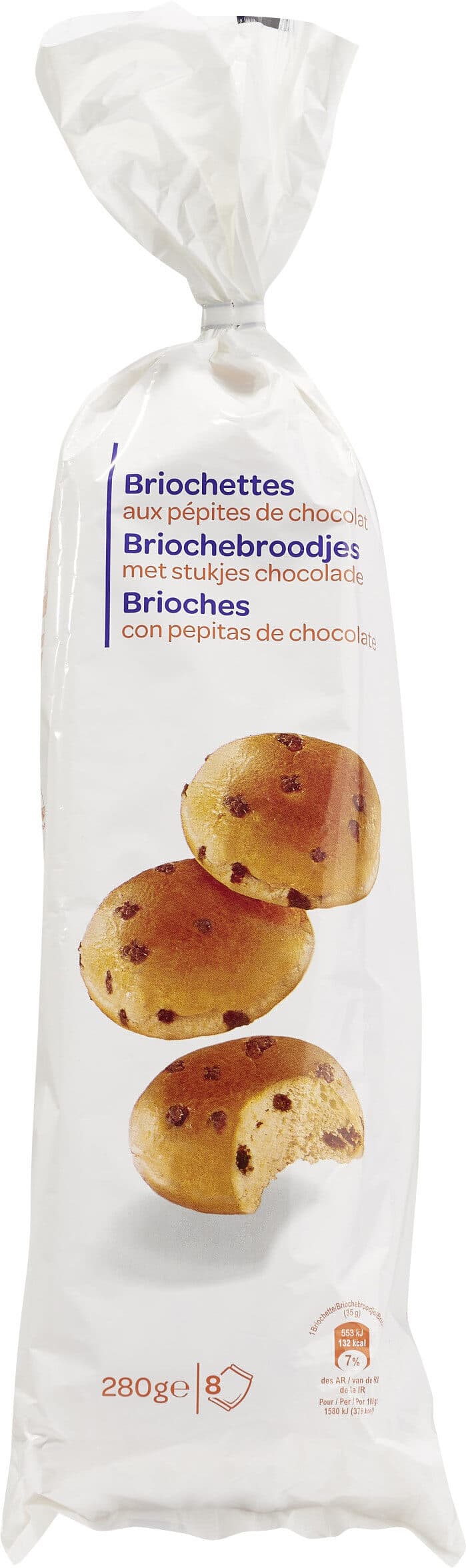 Carrefour Briochettes aux pépites de chocolat packshot