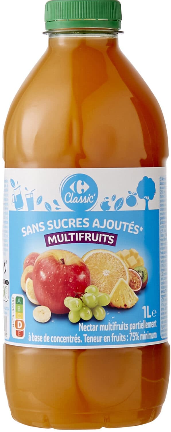 Carrefour Sans sucres ajoutés* Multifruits packshot