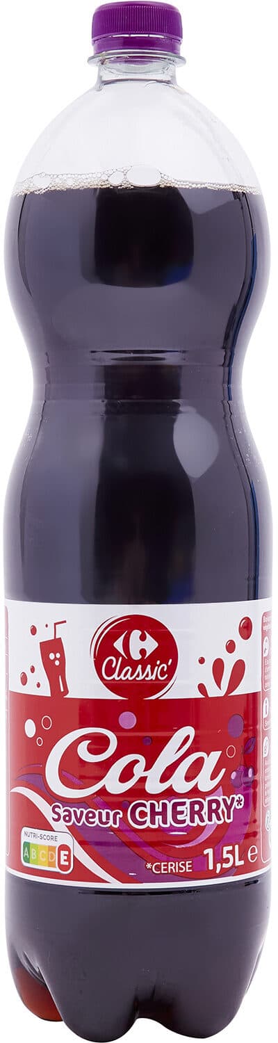 Carrefour Cola saveur cherry packshot
