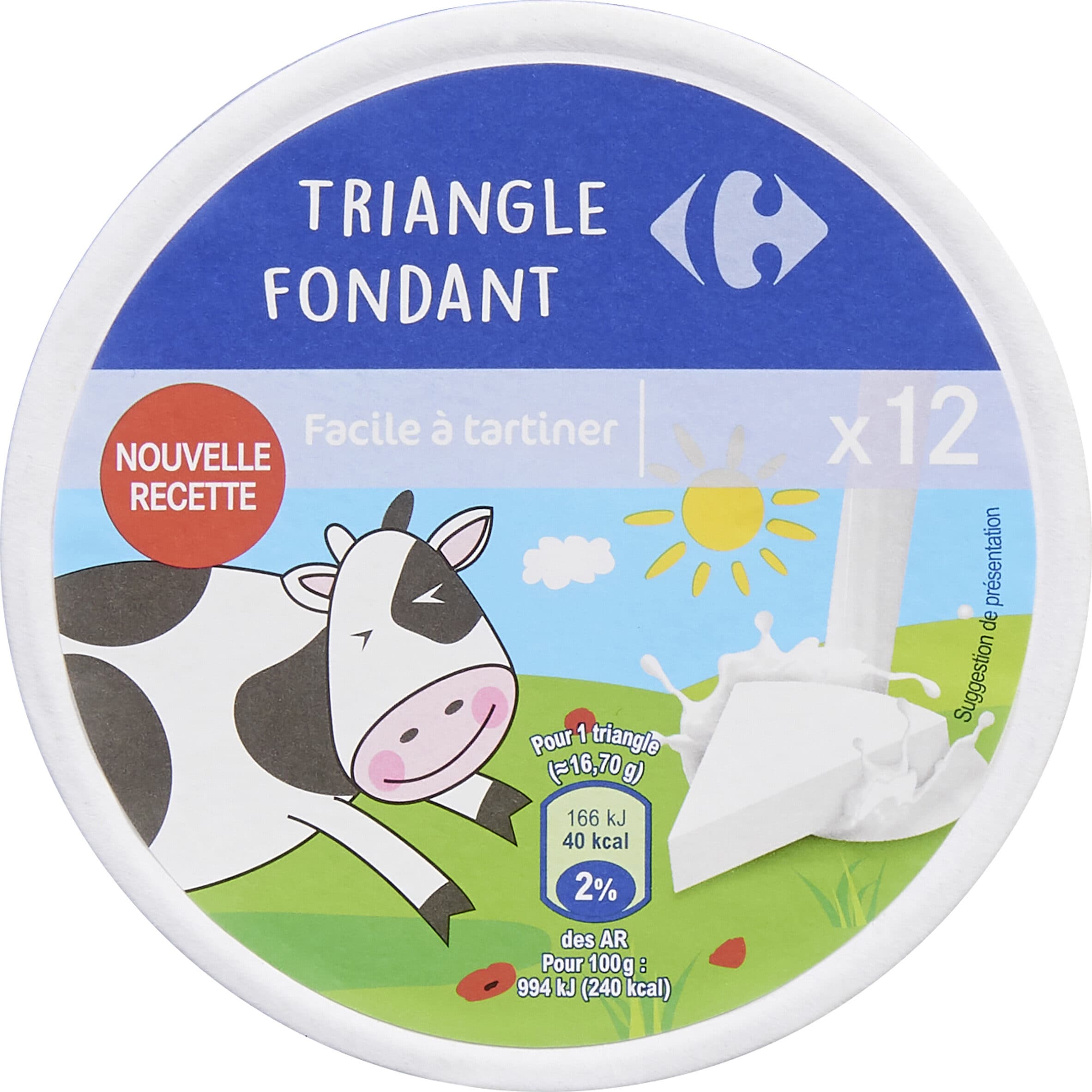 Carrefour Triangle fondant packshot