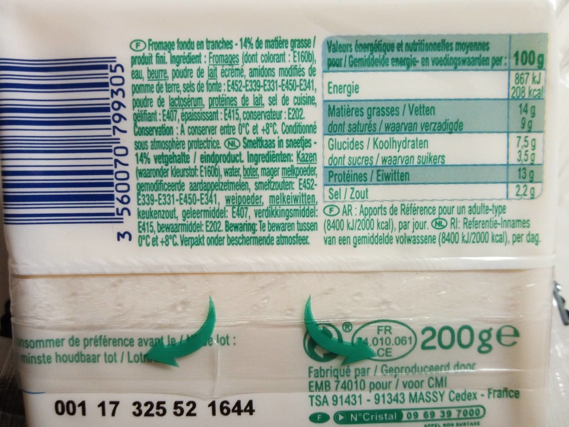 Carrefour Fromage fondu packshot