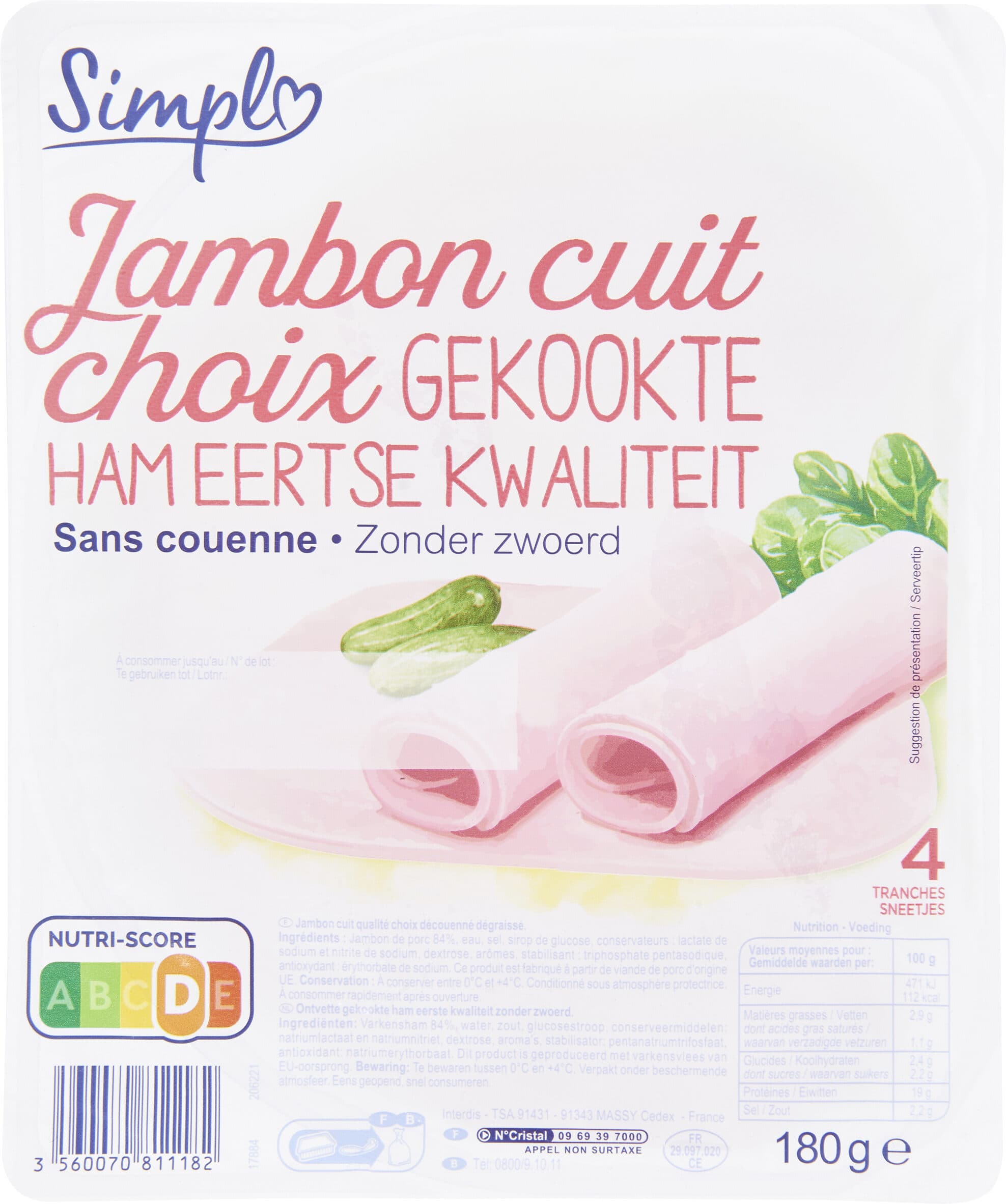 Carrefour Jambon cuit choix packshot