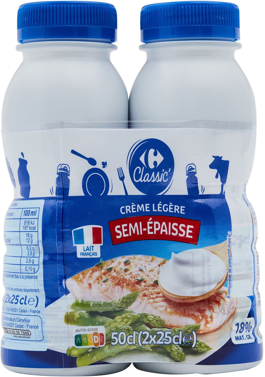 Carrefour Crème légère semi-épaisse packshot