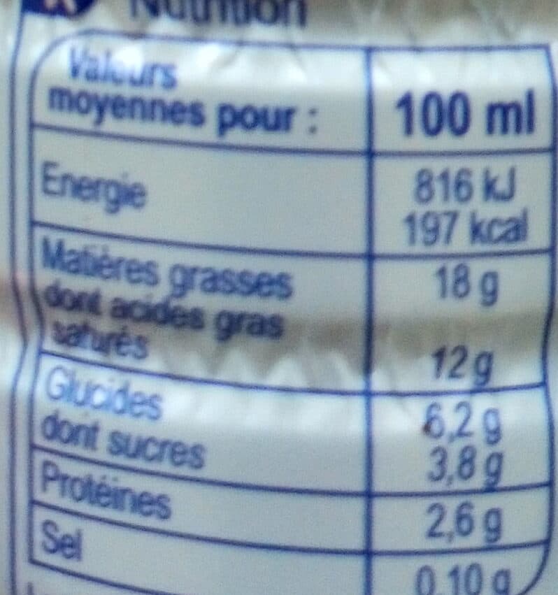 Carrefour Crème légère semi-épaisse packshot
