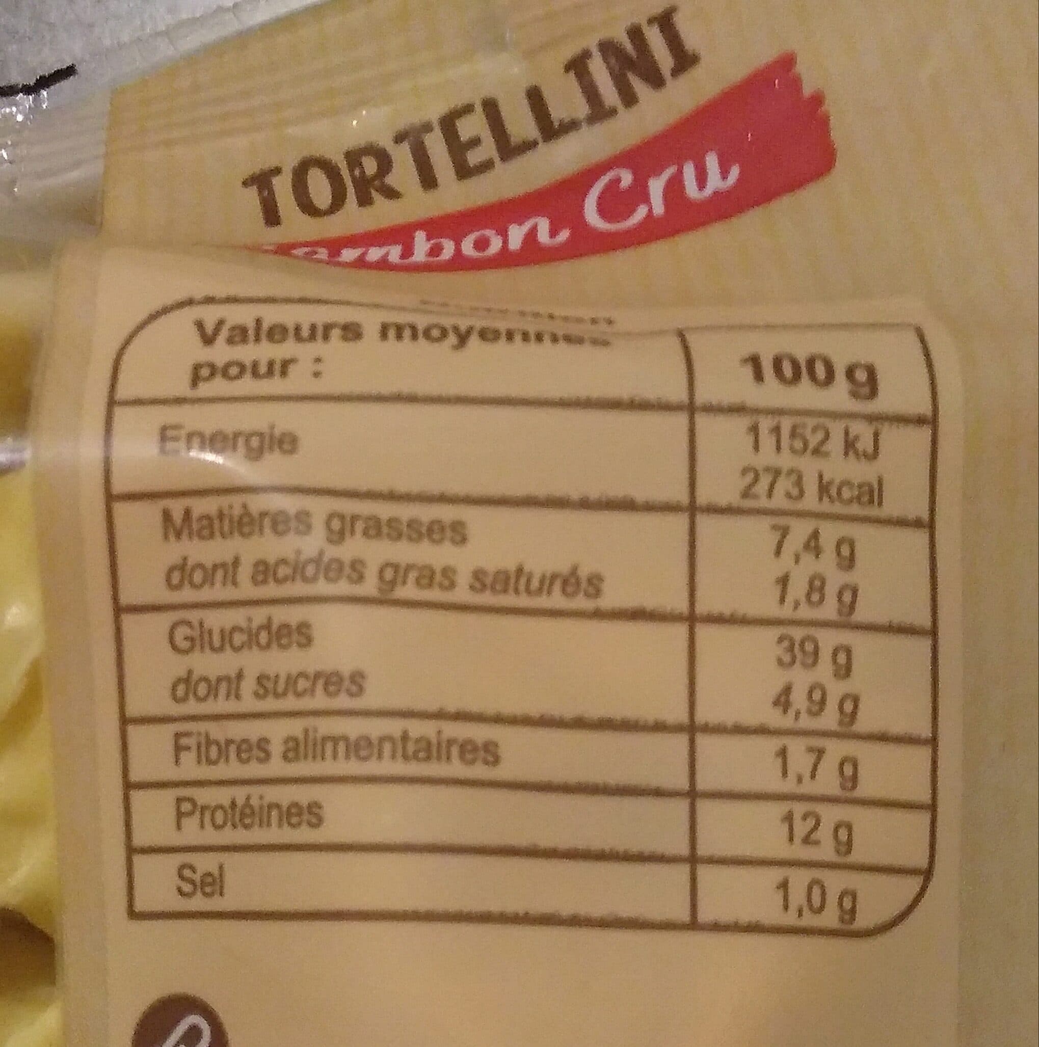Carrefour Tortellini au Jambon Cru aux oeufs frais packshot