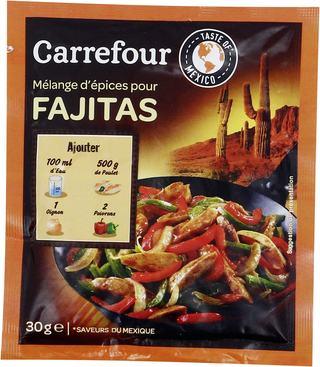 Carrefour Mélange d'épices pour fajitas packshot