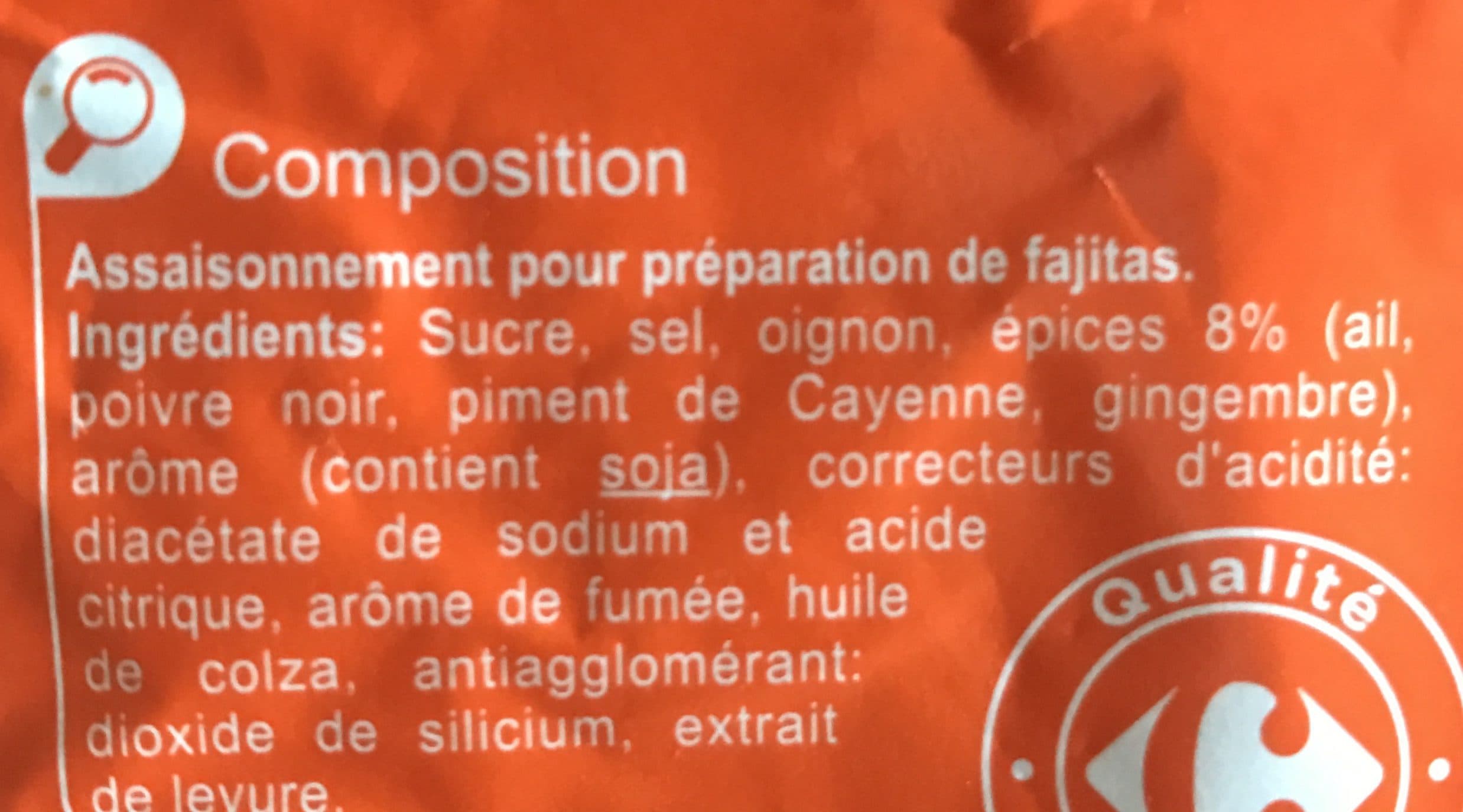 Carrefour Mélange d'épices pour fajitas packshot