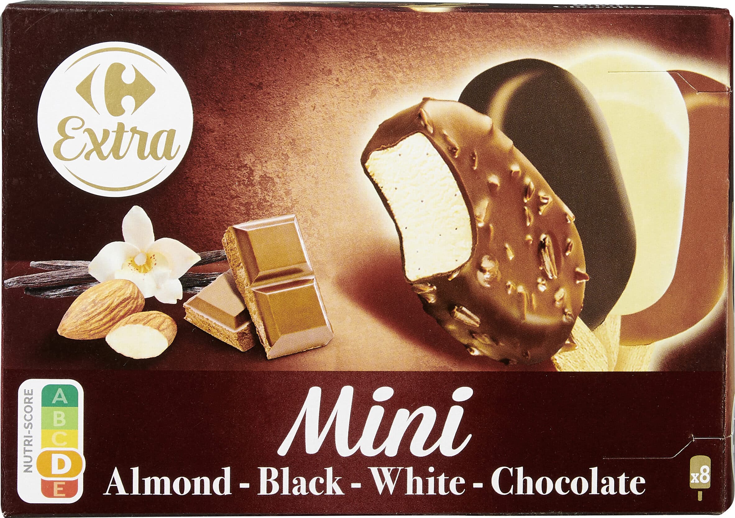 Carrefour Mini Almond - Black - White - Chocolate packshot