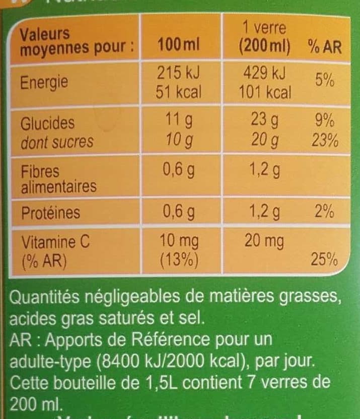 Carrefour 100% pur jus fruits du verger packshot