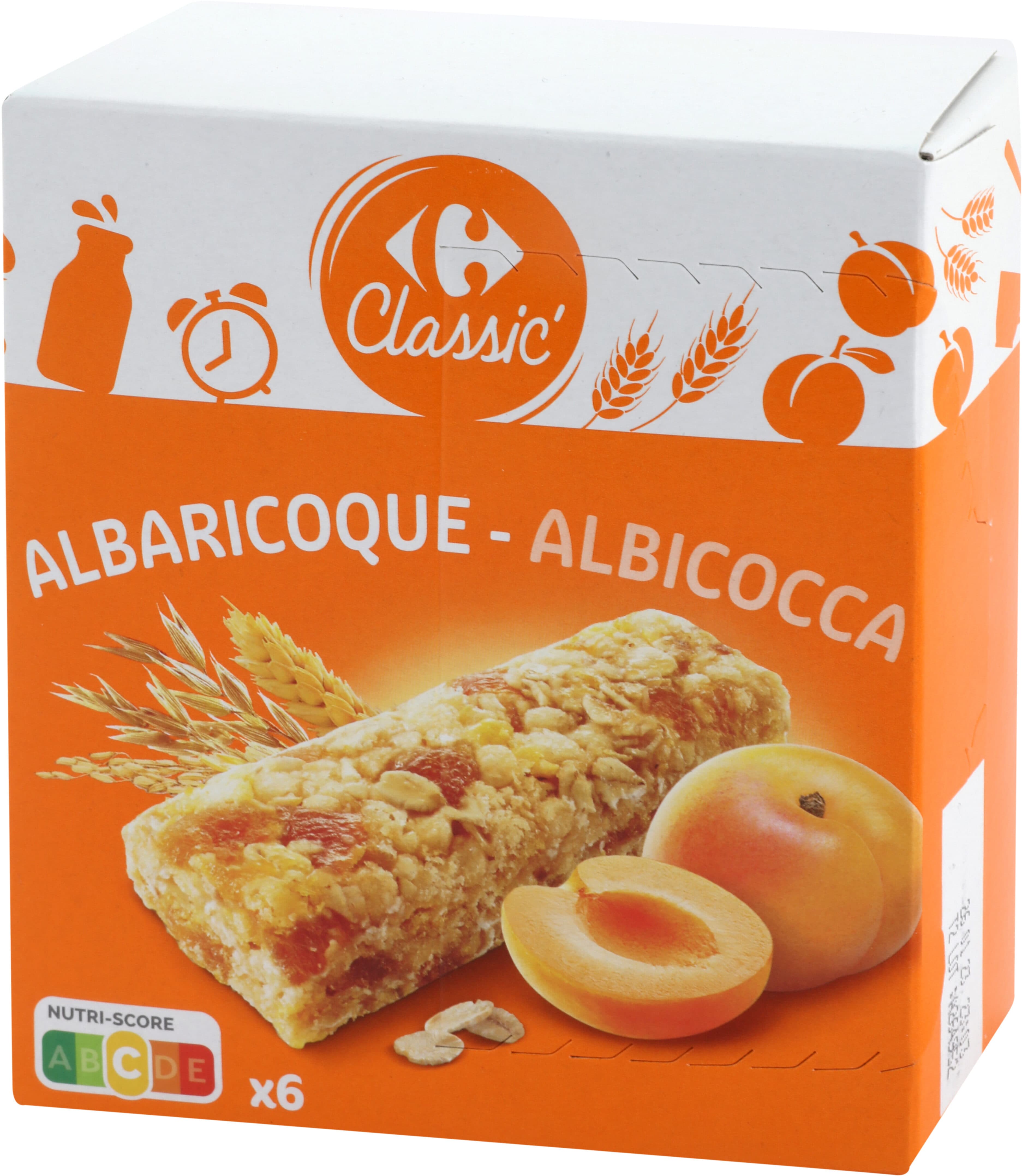 Carrefour Barritas de cereales con albaricoque packshot