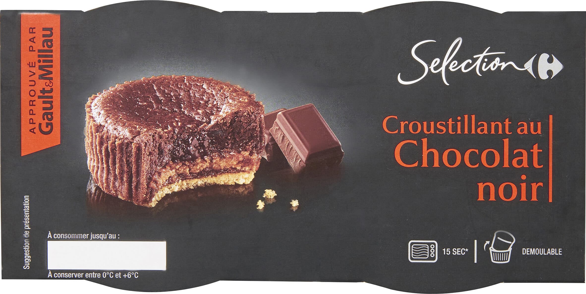 Carrefour Croustillant au chocolat noir packshot